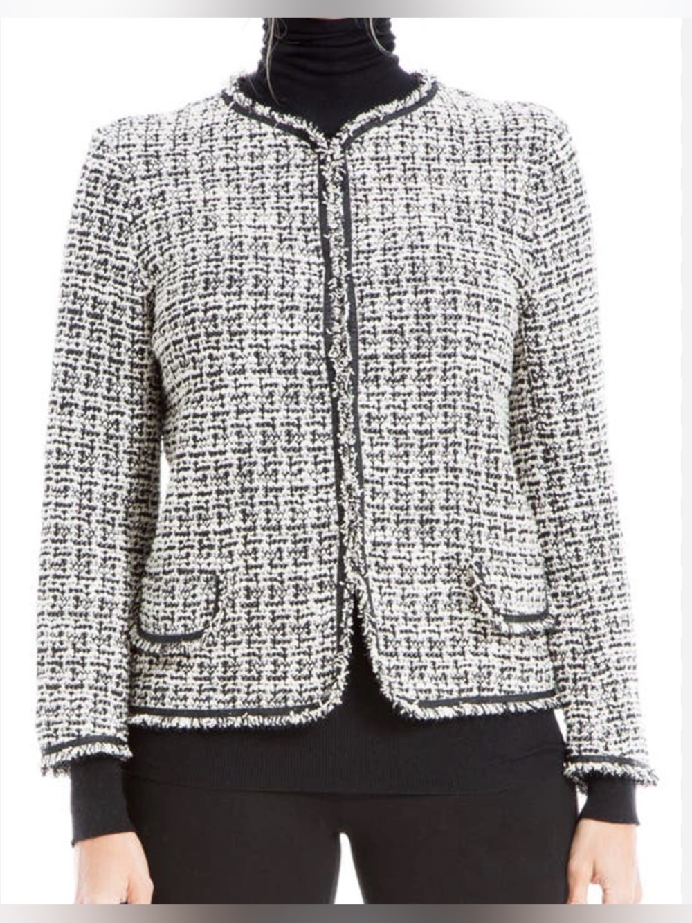 Max Studio NWT black/white tweed jacket, small